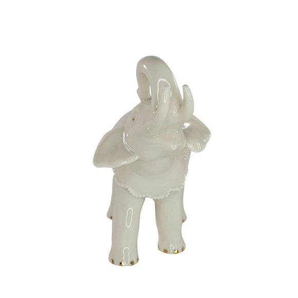 Lenox Touch of Luck Elephant Figurine Trunk Up - Picture 3 of 8